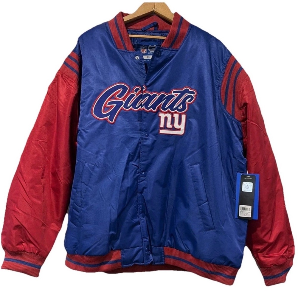 NFL official Giants Blue and Red Bomber Jacket NWT men’s XL